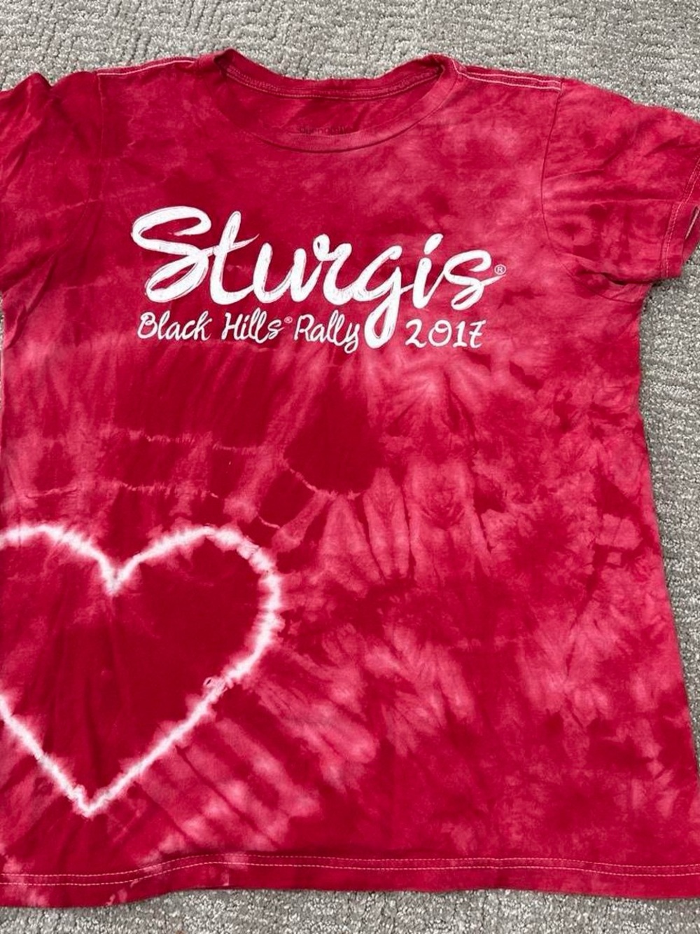 Kids' Red Tie-Dye Heart T-Shirt